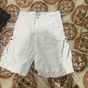 White jean shorts